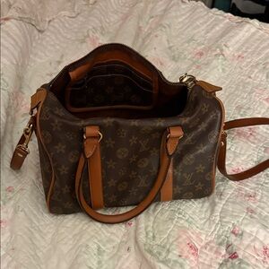 Fake LV Brown and Tan Purse